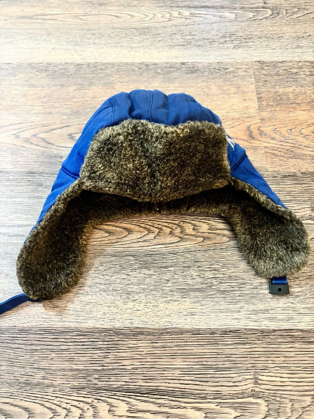 Kentucky UK Branded unisex  Blue Trapper Hat with Faux Fur Lining